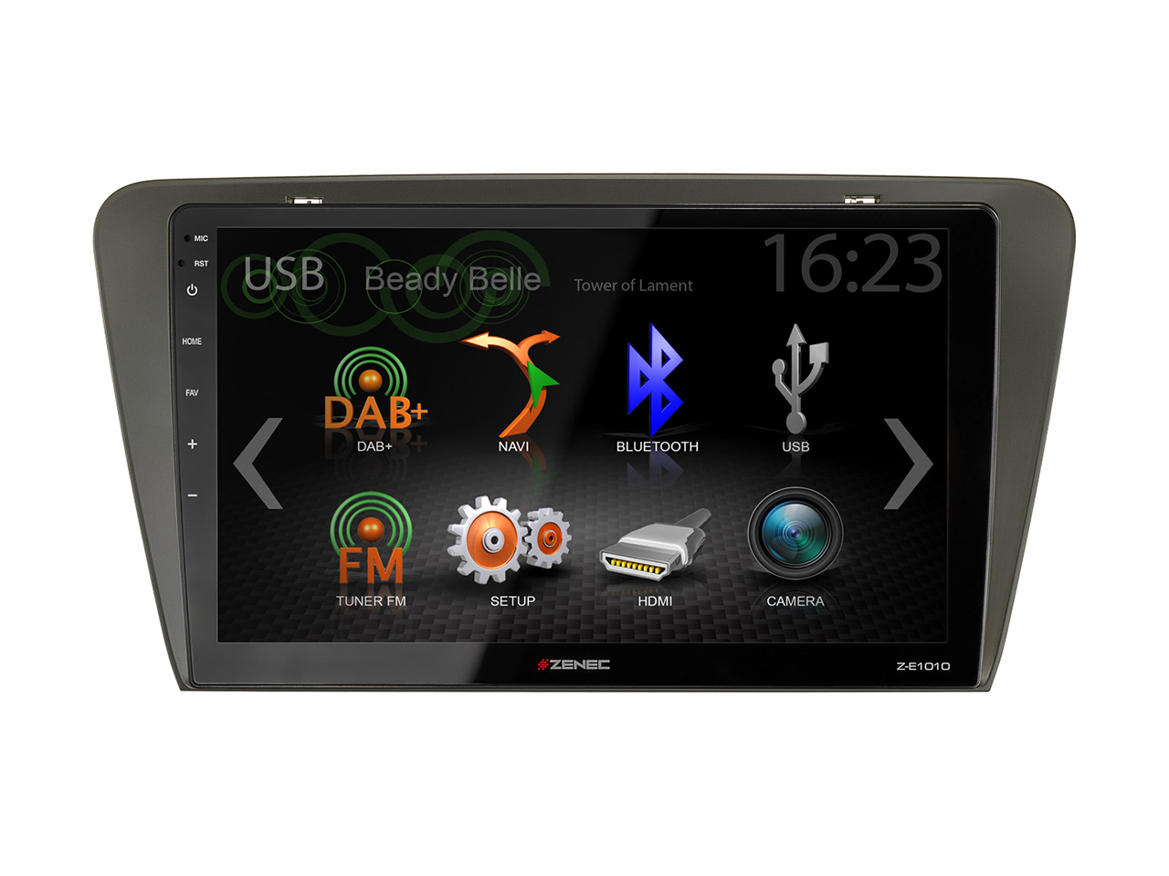 ZENEC Z-E1010 2-DIN Autoradio Infotainer kompatibel mit Skoda Octavia III 5E 2012 -> 2017