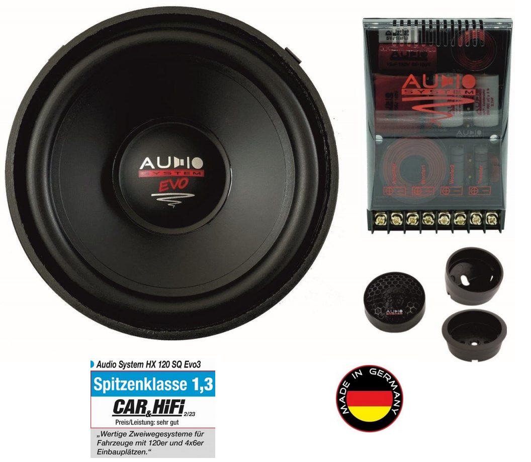 Audio System HX 120 SQ EVO 3 2-Wege 12 cm Lautsprecher Komponentensystem 