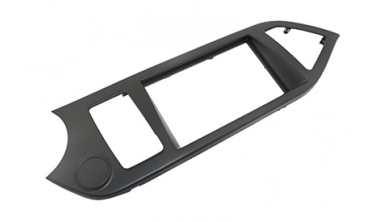 RTA 002.424-2 Double DIN mounting frame , KIA Picanto 2011- ABS black ; without start / stop