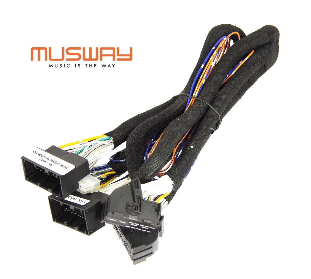 MUSWAY MPK-BMWD8-RAM-HK Plug & Play Adapter kompatibel mit BMW Soundsysteme RAM, Harman Kardon