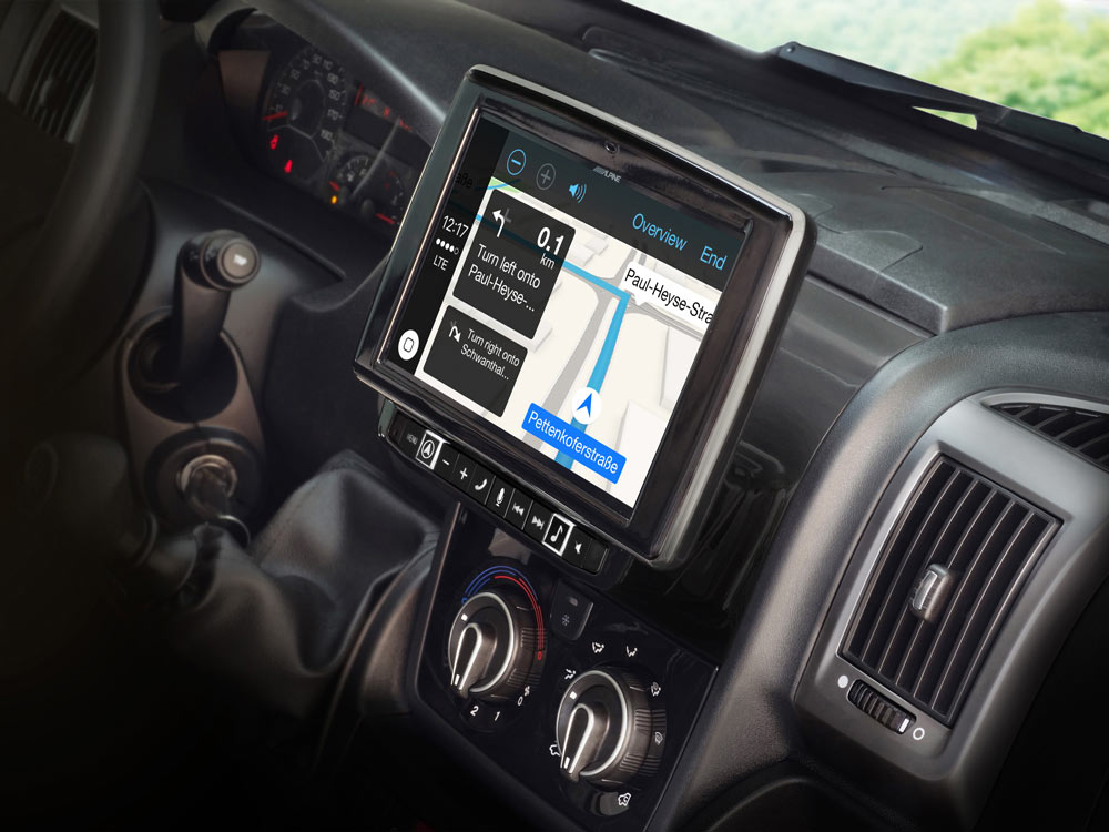 Alpine i902D-DU 9-Zoll Premium-Mobile-Media-System für Fiat Ducato, Peugeot Boxer 2 und Citroën Jumper 2 mit Apple CarPlay und Android Auto Unterstützung