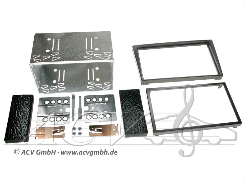 Double-DIN installation du kit Opel Vectra C / Signum noir 