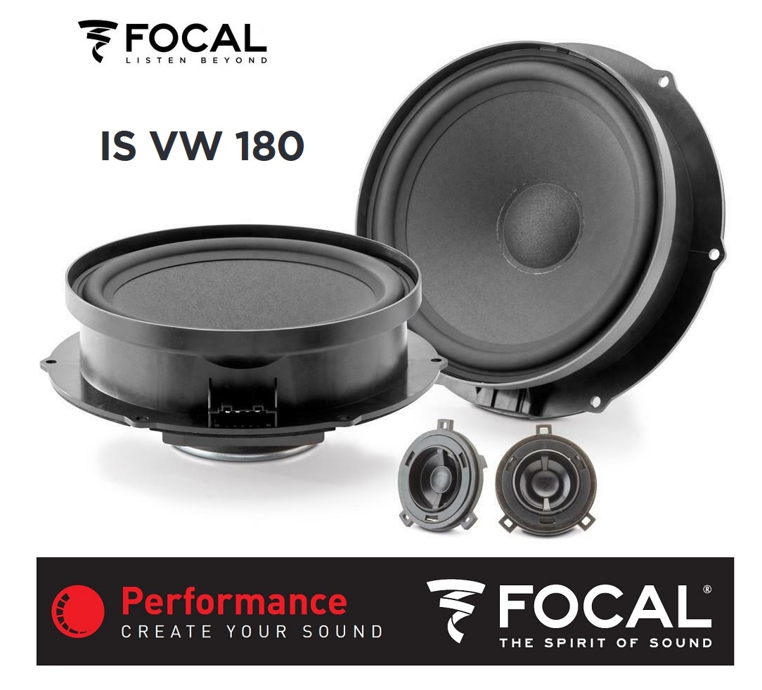 Focal ISVW180 Inside 2-Wege Compo 18 cm Lautsprecher für Volkswagen VW, Seat, Skoda 