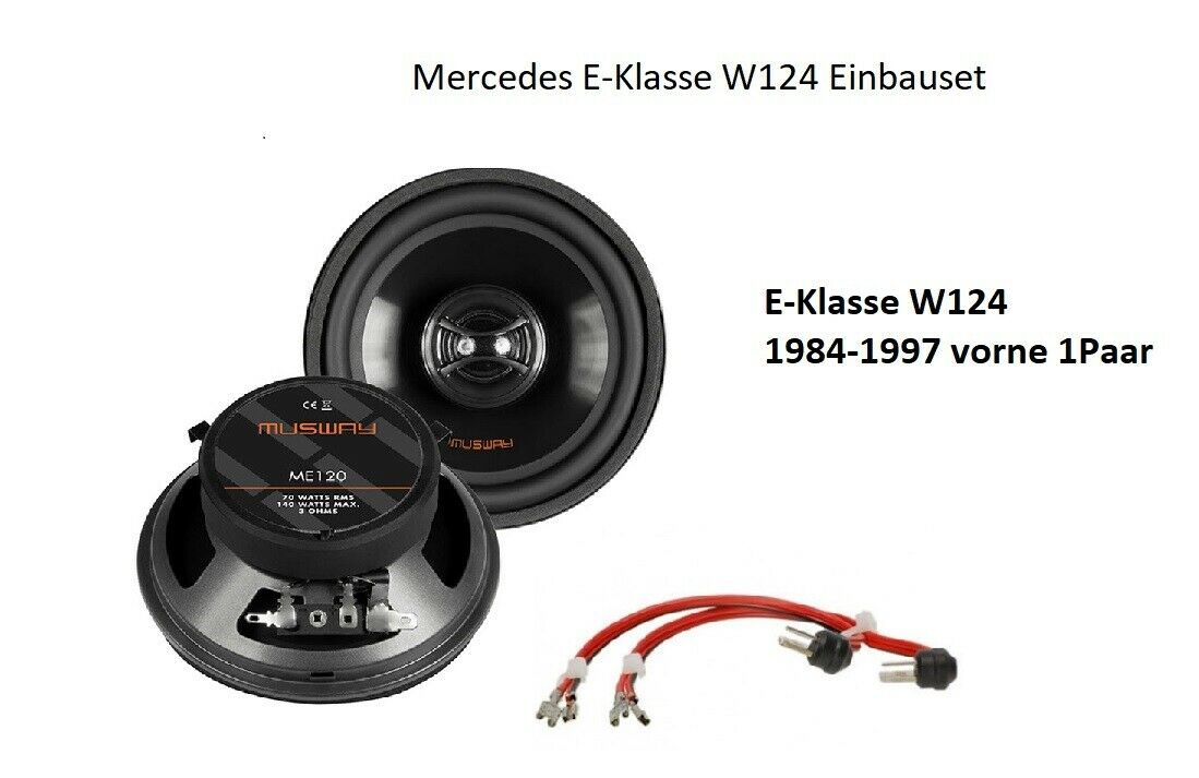 Musway ME-120 Lautsprecher Set für Mercedes E-Klasse W124 1984-1997 vorne 1 Paar