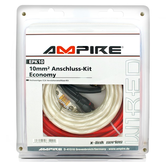 AMPIRE EPK10 Power-Kit 10mm² (Economy) Verstärker-Anschlußkabel-Set