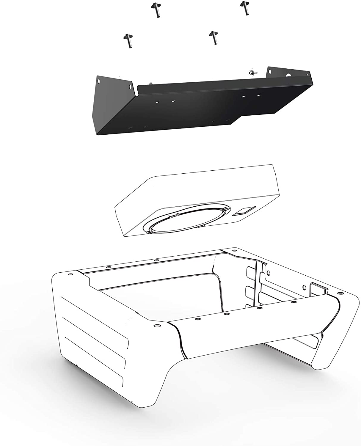 ETON UG VW T-SUB KIT Upgrade Plug and Play Metallhalter zur Montage eines USB 6 für VW T5 & T6 