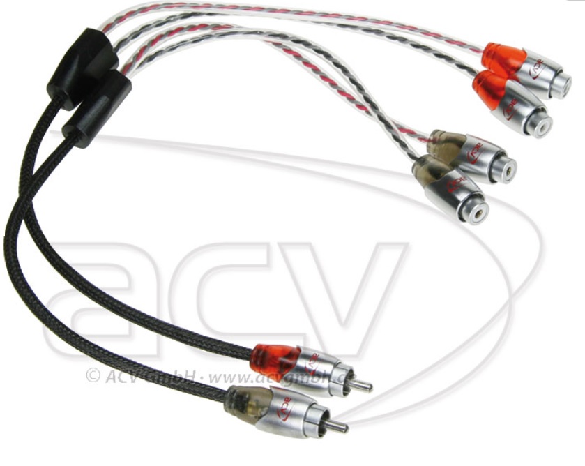 ACV 30.4990-201 Cinch Y-Adapter 1 Stecker - 2 Buchsen 30cm - OVATION Serie 