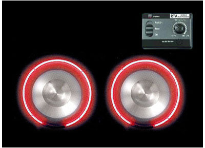 RTA 700.060-2 Neon Subwoofer Ringe mit extern 25cm Farbe: rot