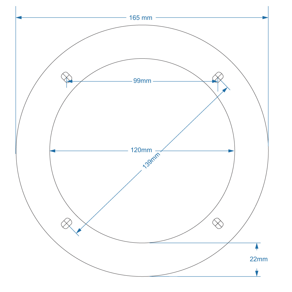 AMPIRE GCP130-NEUTRAL Lautsprechergitter 13cm, 5.25" Hexagon-Wabenstruktur - 1 Paar