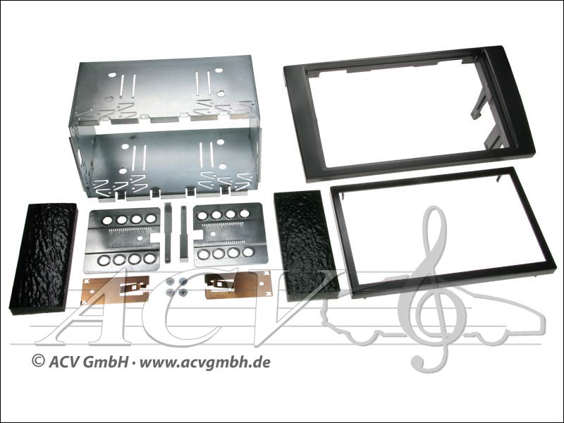 Double-DIN installation du kit Audi A4 caoutchouc Touch (Radio Symphony) 