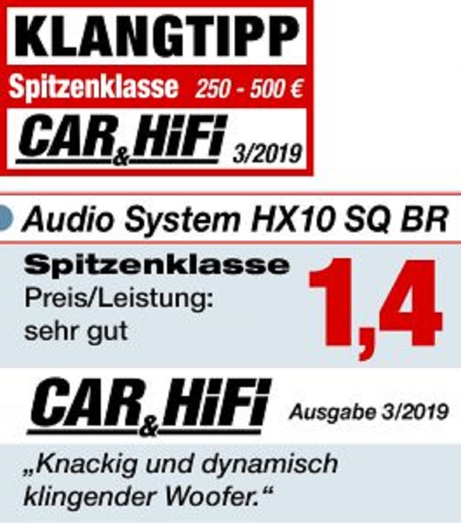 Audio System HX 10 SQ BR cabinet bass reflex con HX10 SQ 