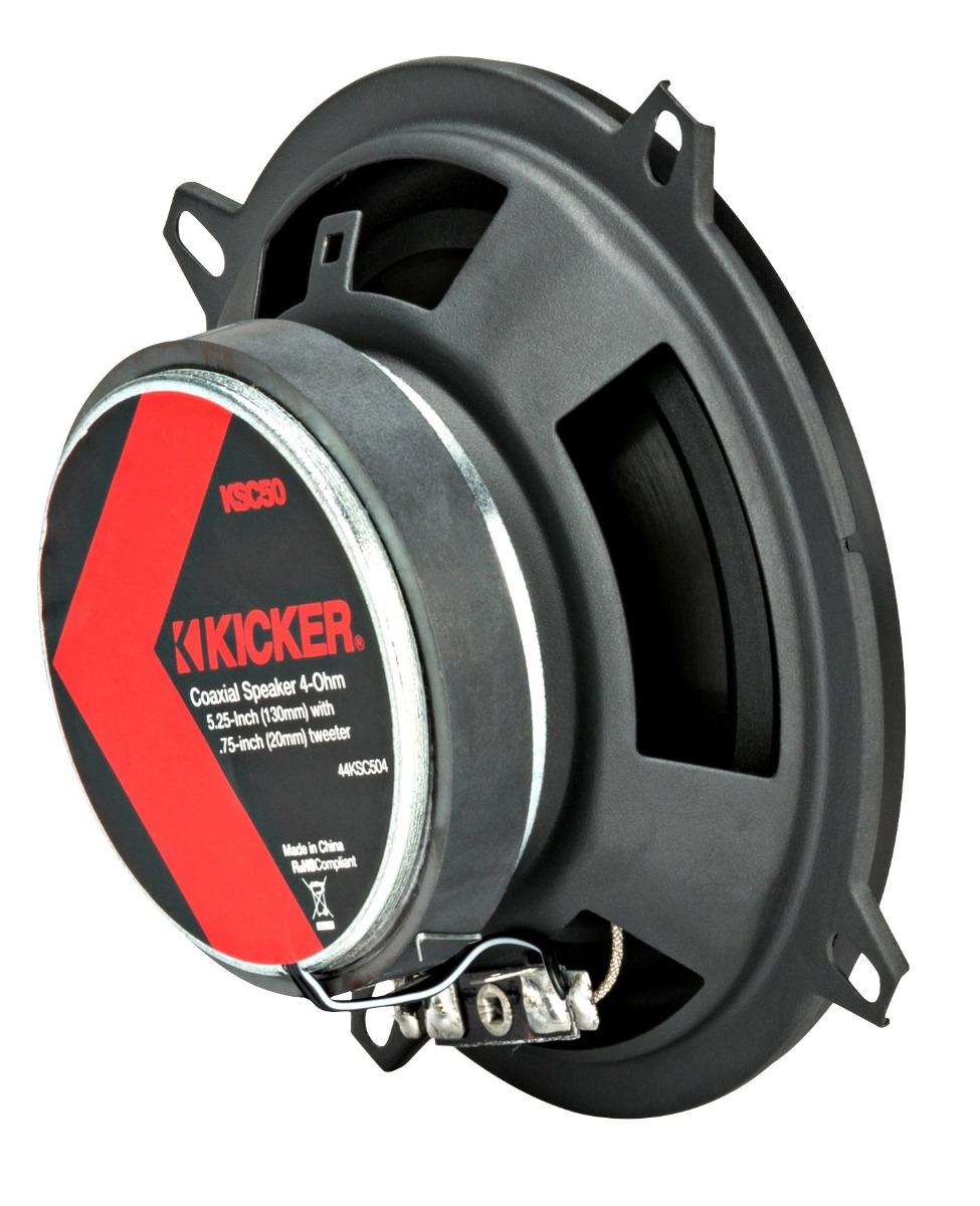 KICKER KSC504 Koax 13 cm Koaxial-Lautsprecher Paar, mit Grill 150 Watt