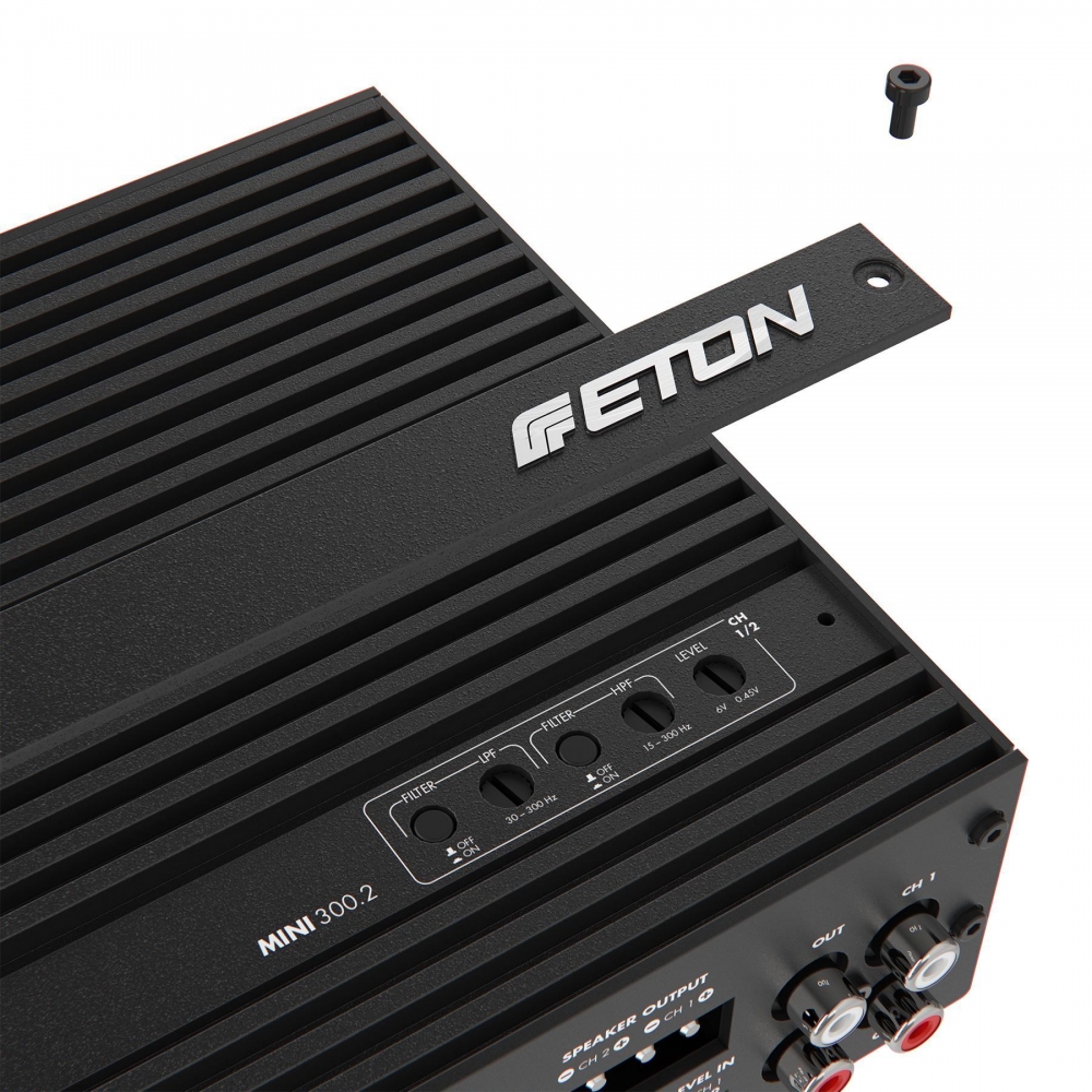ETON MINI300.2 Mini Class-D Verstärker 2-Kanal Endstufe +  Pegelfernbedienung