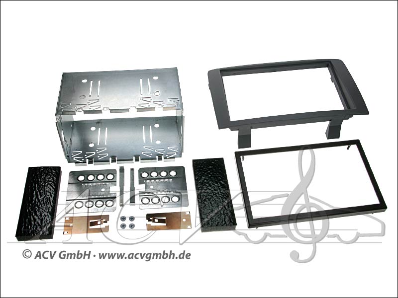 ACV 381094-20 Doppel-DIN Einbaukit Radioblende kompatibel mit Fiat Idea 350 2003 -> 2011