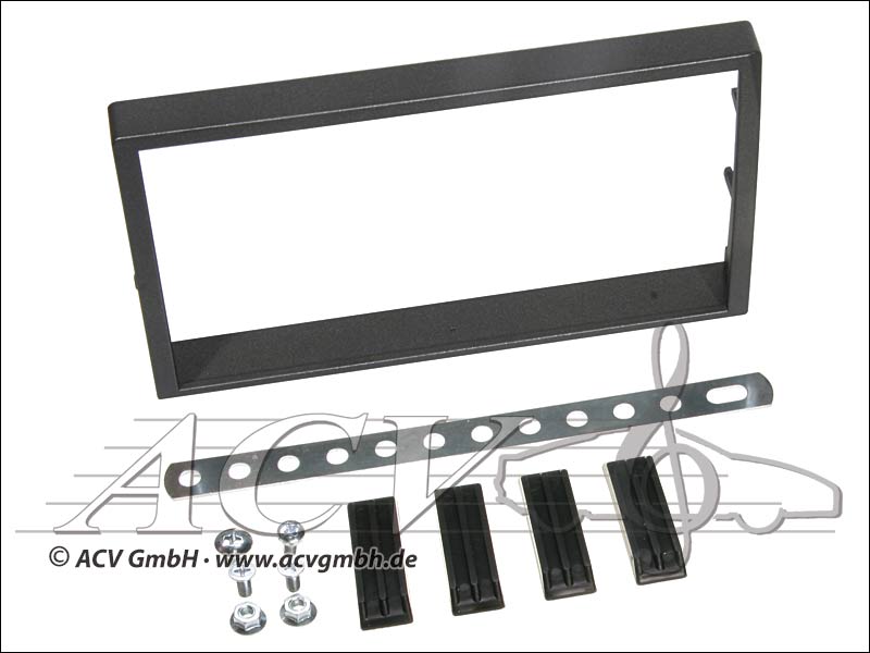 Double-DIN installation kit rubber touch SsangYong Kyron 