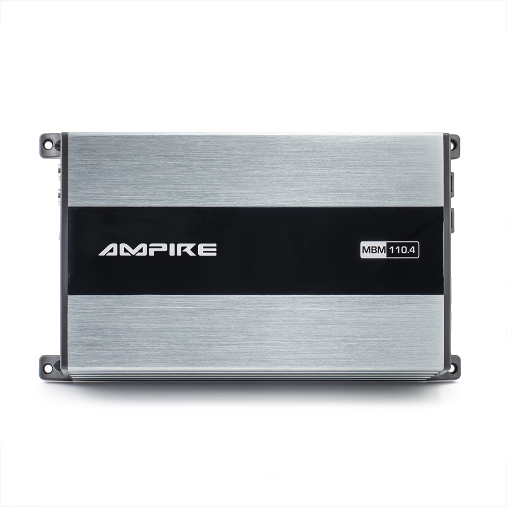 AMPIRE MBM110.4 Endstufe Auto 4 Kanal Verstärker 440 Watt, Class D mit Basspegelregler 