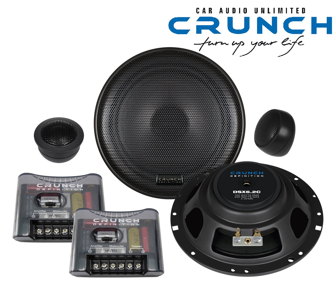 Crunch DSX6.2C 16,5 cm (6.5") Komponenten-System Lautsprecher 200 Watt Power - 1 Paar