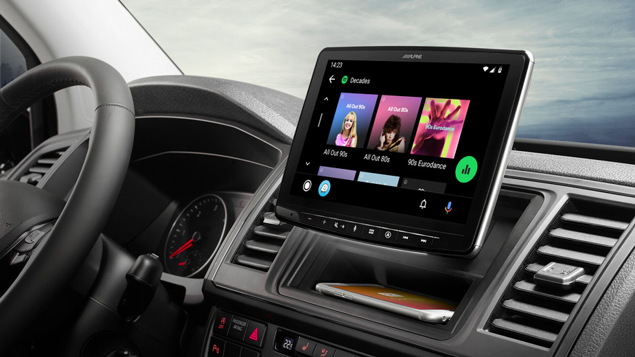 Alpine INE-F904D 1-DIN Navigationssystem mit 9-Zoll Touchscreen, DAB+, HDMI und Apple CarPlay /Android Auto 