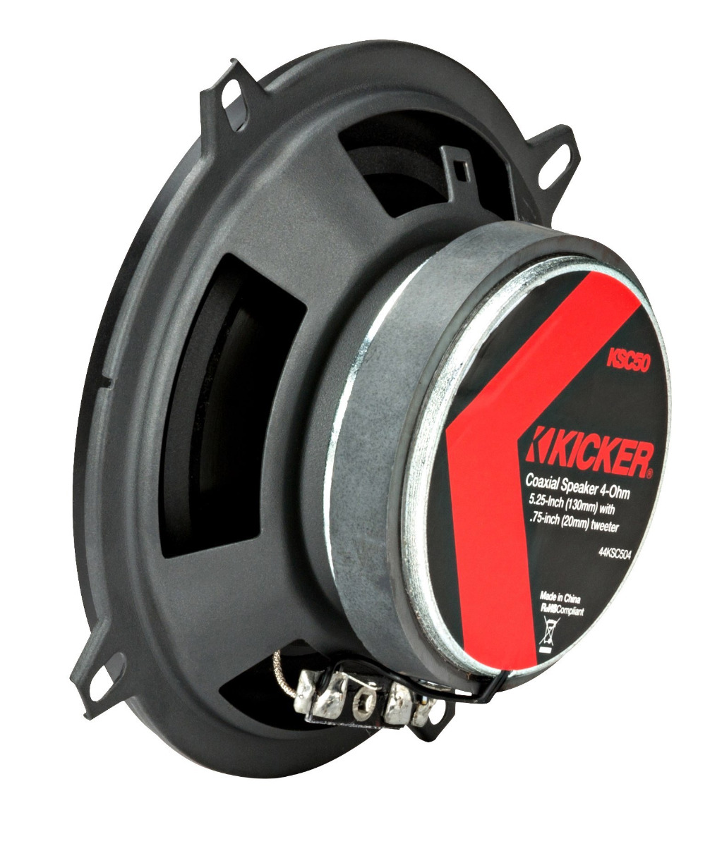 KICKER KSC504 Koax 13 cm Koaxial-Lautsprecher Paar, mit Grill 150 Watt