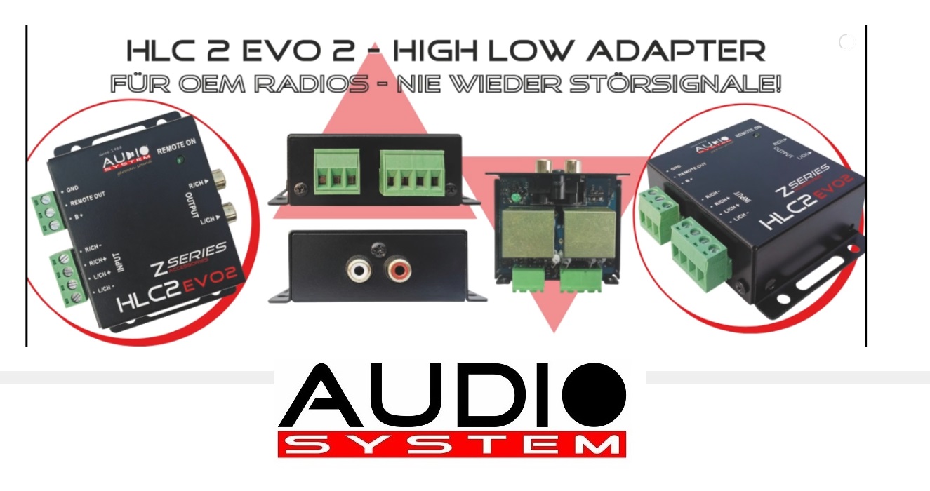Audio System HLC2 EVO 2 2-Wege High-Low Adapter für OEM Radios (8-30 VOLT)