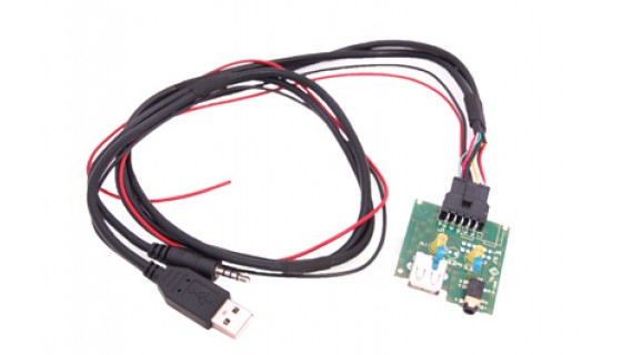 RTA 005.479-0 USB cable kit for specific vehicles , SsangYong KorandoC USB 2.0 + AUX connector L = 68cm
