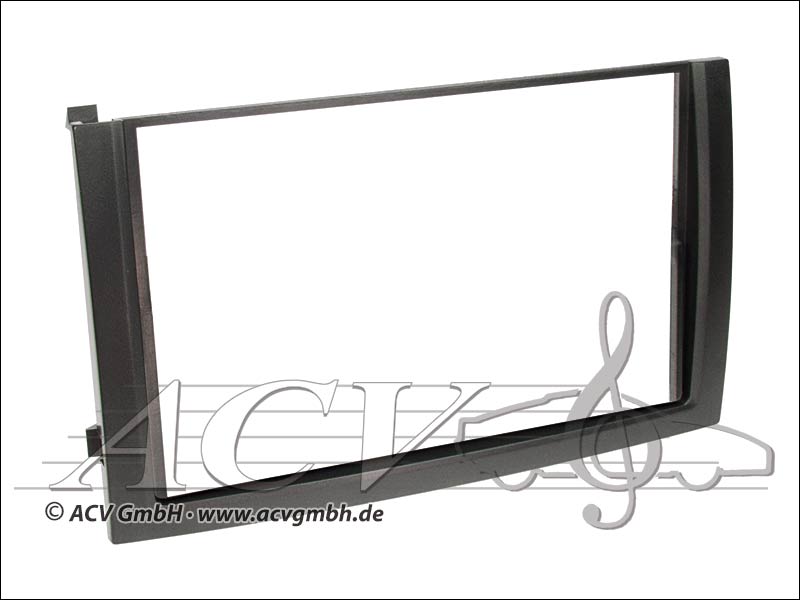 Radioblende Rubber Touch Skoda Fabia Double DIN Black 