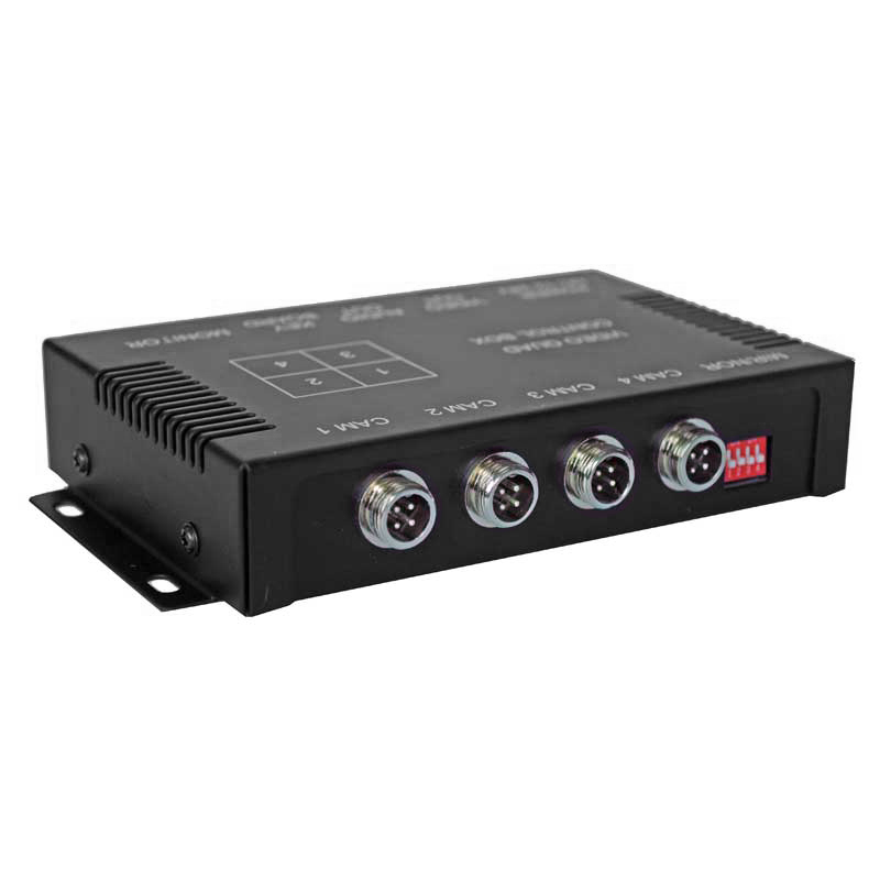 AMPIRE SW-QUAD-4P Videosplitter Heavy Duty (Single/Quad) für 4 Videokameras 