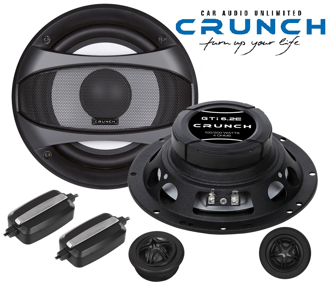 CRUNCH GTI-6.2E 2-Wege Kompo Lautsprecher System 200 Watt 16,5cm 