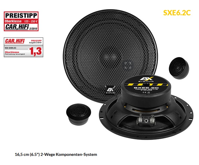 ESX SXE-6.2C SIGNUM 2-Wege Kompo 16,5 cm Komponenten-System 200 Watt
