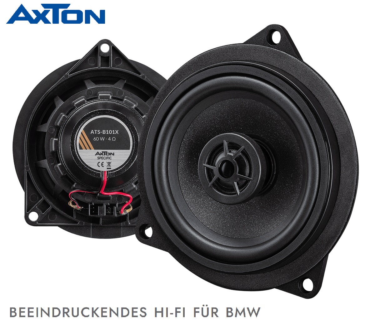AXTON ATS-B101X 2-Wege 10 cm (4") Koaxial Lautsprecher System kompatibel mit BMW Fahrzeugen