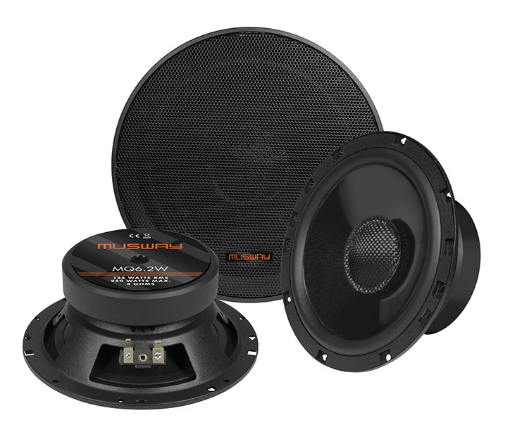 MUSWAY MQ-6.2W Woofer Kickbass Mitteltöner Lautsprecher 16,5 cm 6.5” - 1 PaarR