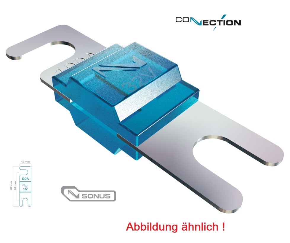 Connection Audison SFA 150.1 Mini ANL Sicherung 150 A, ASF Fuse, dunkel gelb, 2 pcs.