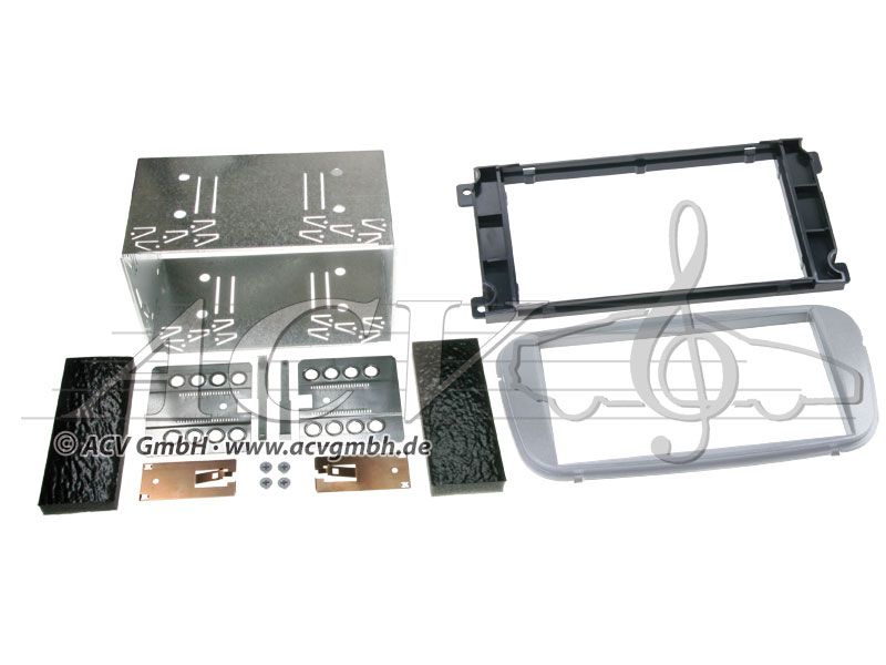 Double-DIN installation kit Ford Rubber Touch 2007 -> Color: silver 