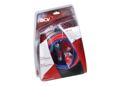 ACV LK-35 Endstufeneinbaukit Kabel Kit Endstufe Strom 5m Verstärker Anschlußset 35mm² / 5m Cinch / 150A ANL