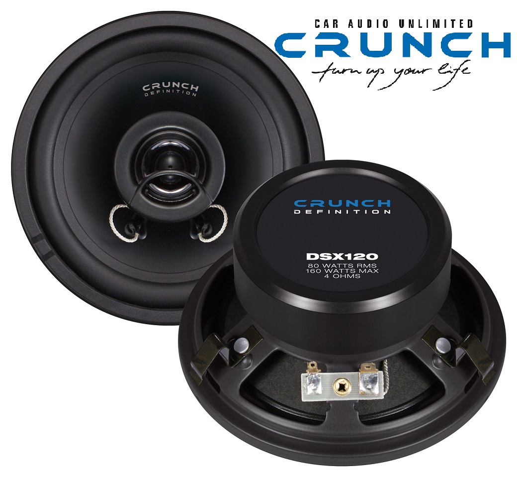 Crunch DSX120 2-Wege Koaxial Lautsprecher 12 cm 160 Watt Power - 1 Paar