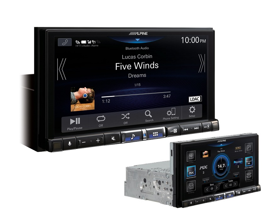 Alpine iLX-705D 2-DIN-Autoradio und Digital Media Station mit 7-Zoll-Touchscreen, DAB+, Apple CarPlay und Android Auto