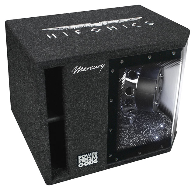 HIFONICS MR10BP 25 cm (10") Single Bandpass Subwoofer Box mit Plexiglas 800 Watt