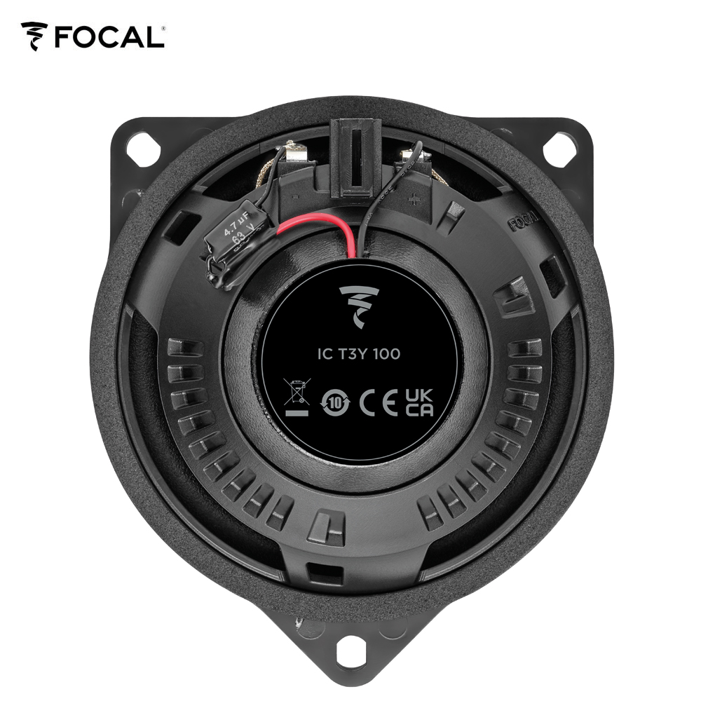 Focal IC-T3Y-100 10 cm (4") 2-Wege Koaxial Lautsprecher Set kompatibel mit Tesla Model 3 Standard, Sr+, Premium Lr Mr, Model Y Standard Sr, Y Premium Lr für Türen hinten