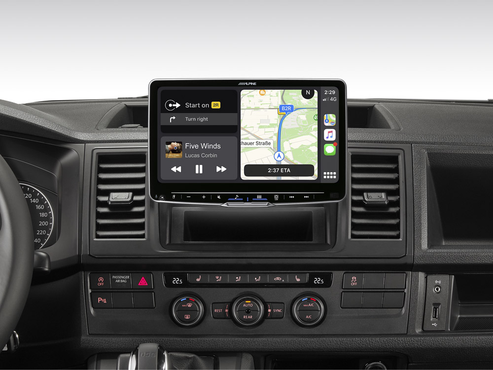 Alpine iLX-F905T6 Autoradio 9-Zoll Touchscreen, DAB+, 1-DIN-Einbaugehäuse für Volkswagen VW T5 Facelift (7 H/E/J), VW T6 (7 H/E/J), VW Tiguan(5N), VW Touran (1T), Seat Alhambra (7N)