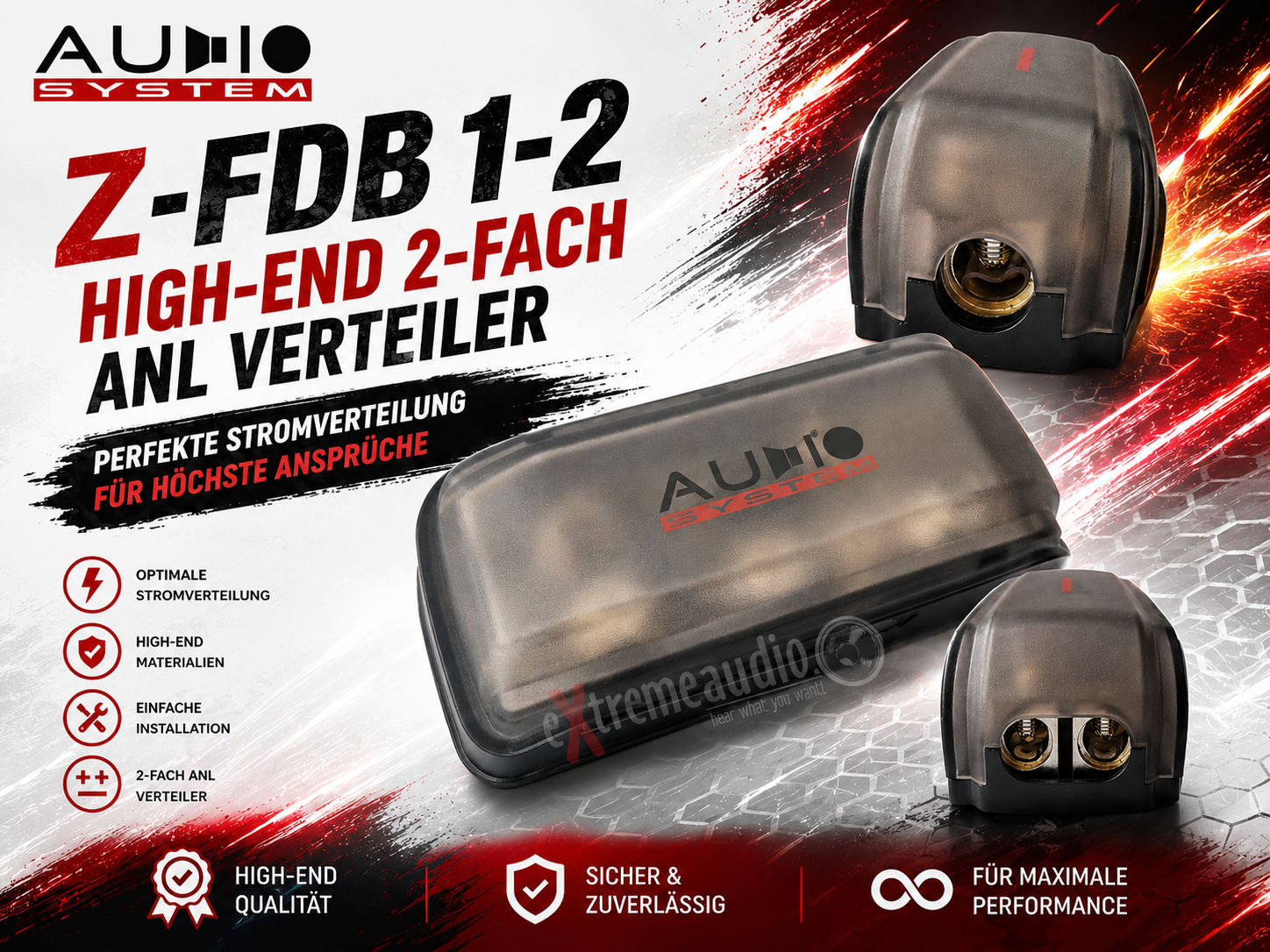 Audio System Z-FDB 1-2 HIGH-END 2-fach ANL Verteiler