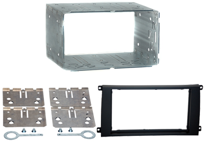 RTA 002.470-0 Double DIN mounting frame with black ABS sheet metal frame