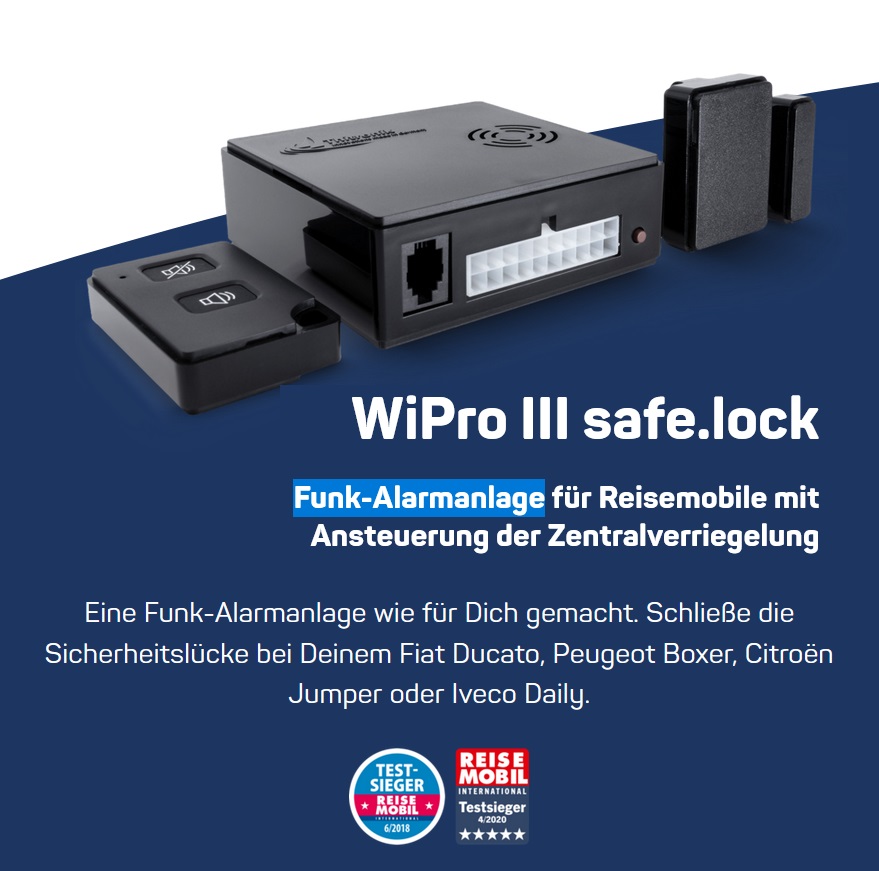 Thitronik 101050 WiPro III "safe.lock" für Ducato/Daily Funk Alarmsystem Fiat Ducato, Peugeot Boxer, Citroën Jumper oder Iveco Daily