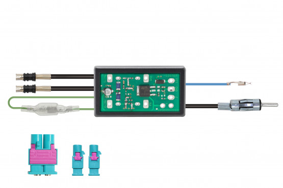 Radio Einbausatz CAN Bus Lenkradadapter, Radioblende 1-DIN und 2-DIN, Antennendiversity für VW, Seat, Skoda Fahrzeugen