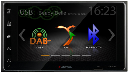 ZENEC Z-N328 2-DIN Infotainer mit DAB+ 2 Din Navigationsradio 6,2"/15,7 cm TFT