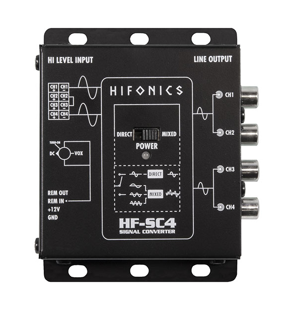 Hifonics HF-SC4 4-Kanal "High To Low Level" Konverter High Low Adapter