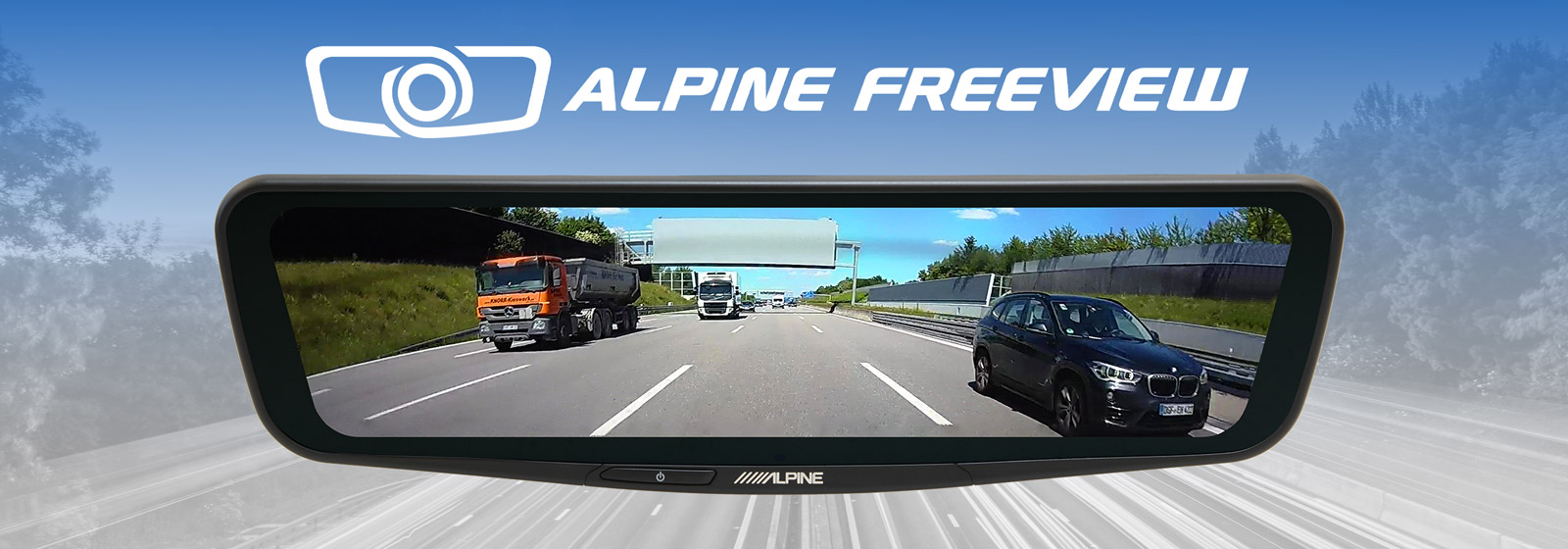 Alpine DME-R1200 Digitaler Rückspiegel für Wohnmobile, Reisemobile und Campervans