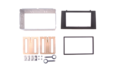 RTA 002.240-0 Double DIN mounting frame black ABS