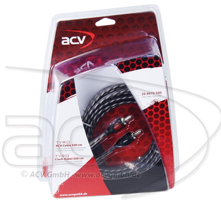 ACV 30.4970-500 2-channel RCA cable 5 meter - TYRO series