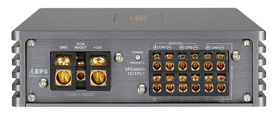 MUSWAY SIX100 Digital 6-Kanal AMP CLASS D VERSTÄRKER 1080 WATT RMS inkl. Bass-Remote