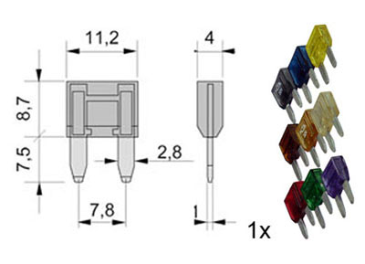 RTA 154.050-0 Linea Fusibile a lama Mini 9 pezzi